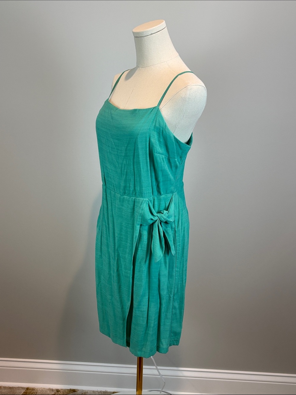 Nine West Teal Spaghetti Strap Mini Dress